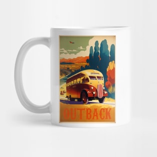 Outback Australia Roadtrip Vintage Travel Art Poster Mug